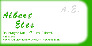 albert eles business card